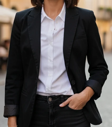 Blazer Pimkie Noir Basique Chic - Taille 36 (S)